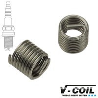 Schroefdraadinserts Mf 14 x 1.25, RVS, voor bougie schroefdraad, Lengte: 8.40 mm, 50st