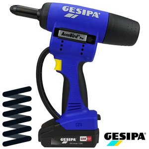 Gesipa Gesipa accu blindklinktang 2.4-6.0mm, 18V, 1 x 2.0Ah (AccuBird Pro met contact sensor)