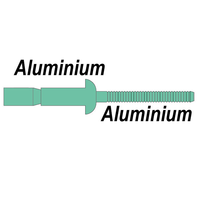 Bolkop - Body aluminium - Trekpen aluminium