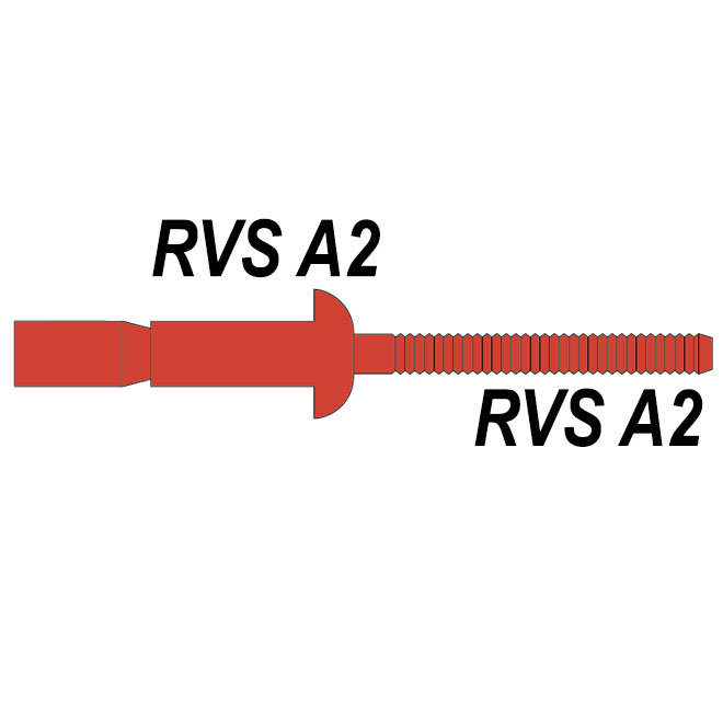 Bolkop - Body RVS A2 - Trekpen RVS A2