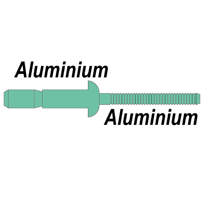 Bolkop - Body aluminium - Trekpen aluminium