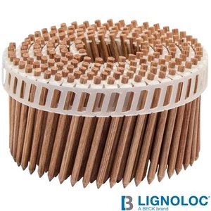 LignoLoc LignoLoc houten coilnagels mixdoos 4.7 x 65mm, 75mm, 89mm - 2352 stuks