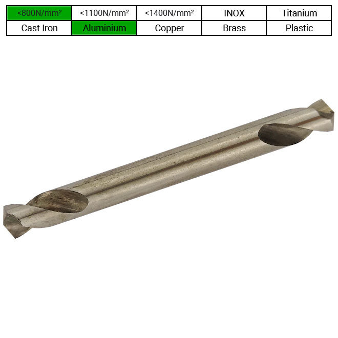 HSS-PROFI dubbelzijdige plaatwerkboor, geslepen - 130°