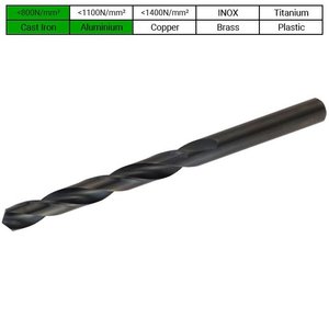 PTG Spiraalboor 1.1mm, DIN 338, HSS, 118°, Type N, PROFILINE, 10st