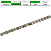 Lange spiraalboor (184mm) 10.5mm, DIN 340, HSS-Co5, 130°, Type VA, PROFILINE, 5st