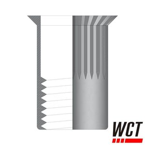 WCT Blindklinkmoeren met verzonken kop - M10 - klembereik 2.0-5.0mm - staal - 250st