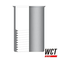 Blindklinkmoeren met gereduceerde verzonken kop - M6 - klembereik 0.5-2.5mm - aluminium - 250st