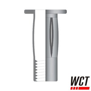 WCT Blindklink spreidmoeren PRE-BULBED met cilindrische kop - M8 - klembereik 0.5-7.1mm - staal - 250st
