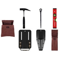 Steigerbouwset 7 delig met blok waterpas - Soepel leder - type SCS-LB