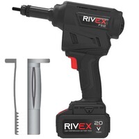 Rivex FS12 accu blindklinkmoertang M3, M4, M5, M6, M8, M10, M12 - 20V, 1 x 4.0Ah - 15mm werkslag