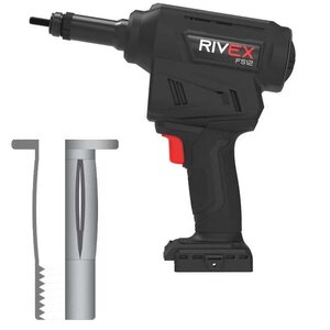 Rivex Rivex FS12 accu blindklinkmoertang M3, M4, M5, M6, M8, M10, M12 - 20V - 15mm werkslag