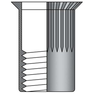 Rivex Fasteners Blindklinkmoeren M10 - RVS A2 - verzonken kop - klembereik: 1.5-5.0mm - 250 stuks