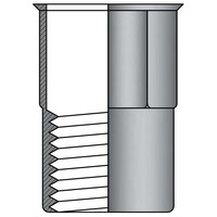Blindklinkmoeren M8 - RVS A2 - half zeskant gereduceerd verzonken kop - klembereik: 0.5-3.0mm - 250 stuks