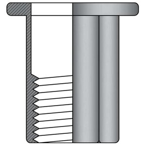 Rivex Fasteners Blindklinkmoeren M10 - RVS A2 - zeskant cilindrische kop - klembereik: 1.0-4.0mm - 250 stuks