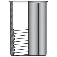 Blindklinkmoeren M6 - RVS A2 - zeskant gereduceerd verzonken kop - klembereik: 0.5-3.0mm - 250 stuks