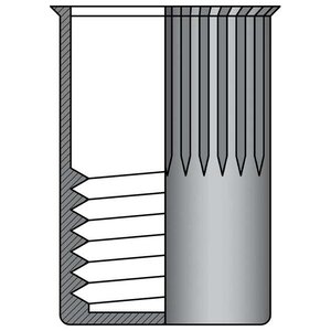 Rivex Fasteners Blindklinkmoeren M8 - staal - gesloten gereduceerd verzonken kop - klembereik: 0.5-3.0mm - 250 stuks