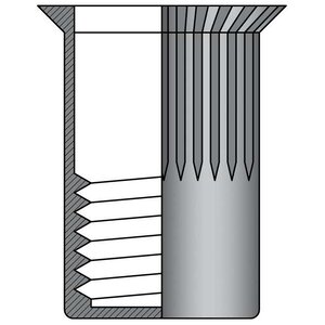 Rivex Fasteners Blindklinkmoeren M8 - RVS A2 - gesloten verzonken kop - klembereik: 1.5-4.5mm - 250 stuks