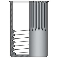 Blindklinkmoeren M4 - RVS A2 - gesloten gereduceerd verzonken kop - klembereik: 0.5-2.5mm - 250 stuks