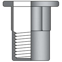 Blindklinkmoeren M6 - staal - gesloten half zeskant cilindrische kop - klembereik: 0.5-3.0mm - 250 stuks