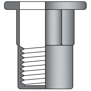 Rivex Fasteners Blindklinkmoeren M8 - staal - gesloten half zeskant cilindrische kop - klembereik: 0.5-3.0mm - 250 stuks