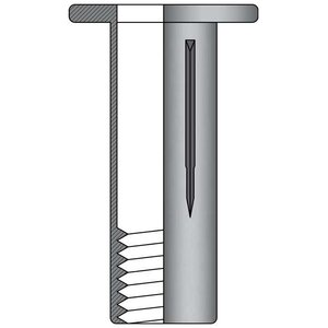 Rivex Fasteners Spreidmoeren M8 - cilindrische kop - staal - klembereik: 0.5-7.10mm - 250 stuks
