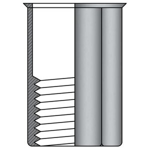 Rivex Fasteners Blindklinkmoeren M8 - staal - zeskant met gereduceerd verzonken kop - klembereik: 3.0-6.0mm - 250 stuks
