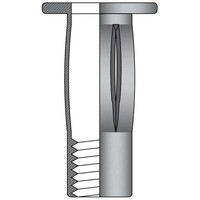 Spreidmoeren M8 - staal - cilindrische kop PRE-BULBED - klembereik: 0.5-7.10mm - 250 stuks