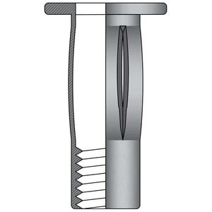 Rivex Fasteners Spreidmoeren M10 - staal - cilindrische kop PRE-BULBED - klembereik: 0.5-7.10mm - 250 stuks