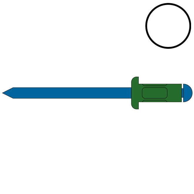 Body aluminium - Trekpen staal - RAL 9010 Wit