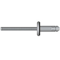 Structurele spreidnagels met O-ring 5.2 x 31.8mm - Alu/Alu - bolkop - klembereik: 14.3 - 19.1mm - 250 stuks