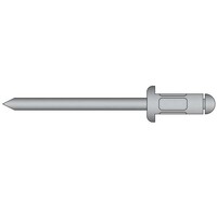 Multigrip popnagels 3.2 x 12.7mm - Alu/Staal - bolkop - klembereik: 5.5 - 9.5mm - 500 stuks