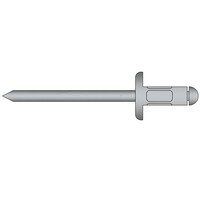 Multigrip popnagels 4.0 x 9.5mm - Alu/RVS A2 - grote bolkop - klembereik: 1.0 - 5.0mm - 500 stuks