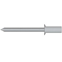 Gas- en vloeistofdichte popnagels 4.8 x 17.0mm - Alu/Alu - verzonken kop - klembereik: 10.5 - 12.0mm - 500 stuks
