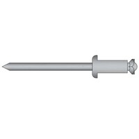 Rozet popnagels 3.2 x 8.0mm - Alu/Staal - bolkop - klembereik: 1.0 - 3.0mm - 500 stuks