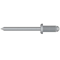 Gegroefde popnagels 4.0 x 8.0mm - Alu/Staal - bolkop - klembereik: max.: 4mm - 500 stuks