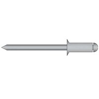 Popnagels 5.0 x 10.0mm - verzonken kop - Alu/Staal - klembereik: 4.0 - 6.0mm - 500 stuks