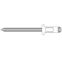 Multigrip popnagels 4.8 x 17.0mm - Alu/Staal - bolkop - klembereik: 6.4 - 12.7mm - 500 stuks - RAL9010 wit