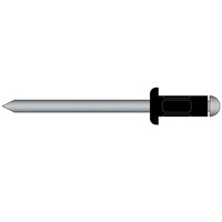Multigrip popnagels 4.0 x 17.0mm - Alu/Staal - bolkop - klembereik: 6.4 - 12.7mm - 500 stuks - RAL9005 zwart