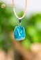 Chrysocolla pendant with silver loop - no. 1