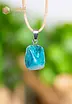 Chrysocolla hanger met zilver oog - nr. 1