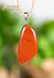 Red Jasper pendant with silver loop - no. 2