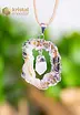 Agate Geode with Rock Crystal in silver - pendant no. 4