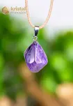 Charoite EX pendant with silver loop - no. 1