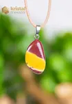 Mookaite Jasper Pendant with silver loop - no. 3