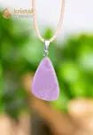 Lavender Jade pendant with silver loop - no. 3