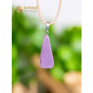 Lavender Jade pendant with silver loop - no. 1