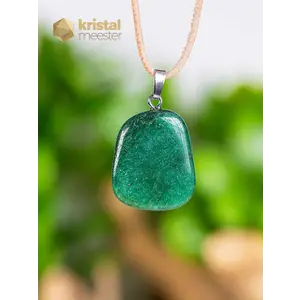 Aventurine EX pendant green with silver loop - no.1