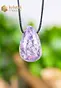 Pink Tourmaline & Lepidolite drop shaped pendant - no. 1