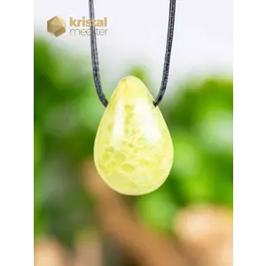 Green Opal Drop Shaped Pendant - no. 1