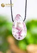 Pink Tourmaline Drop Shaped Pendant - no. 2